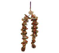 Haofy Juguete Natural para Masticar Loros Que Atrae el Entretenimiento de Las Aves con Troncos, Nueces y Piñas Que Promueve la Exploración del Comportamiento Natural para Guacamayos, Loros Solares,