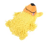 Haofy Juguete para con Fregona Chirriante, Juguete Interactivo de Felpa para Masticar con Sonido Incorporado para Perros y Gatos Pequeños y Medianos, Hecho de Forro Suave como un Fregona (Yellow)