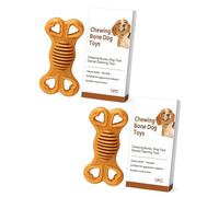 Haofy Juguete para Masticar para Perros, Paquete de 2 Huesos para Dentición de Cachorros Compuestos de Plástico y Madera para Entrenamiento de Mordidas y Alivio del Aburrimiento, Reutilizable, (2PCS)