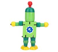 Haofy Juguetes Robot de Madera para Niños, Robots Divertidos para el Desarrollo del Cerebro, Diseño Flexible, Color Brillante, Ideal para el Tiempo de Juego de los Niños (Green)