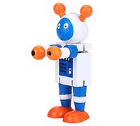 Haofy Juguetes Robot de Madera para Niños, Robots Educativos Flexibles No Tóxicos para el Desarrollo del Cerebro, Ideal para Niños (White)