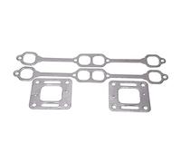 Haofy Junta del Colector de Escape 5735 Grafito para Mercruiser 5.0 5.7 Center Rise 1980 2002 Resistencia Al Calor de 1200 °F Reparación de Fugas de Escape en Motores Marinos V8