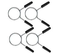 Haofy Kit de Abrazadera de Cuello con Resorte, Clips de Bloqueo con Mancuernas, Agarre Fácil para Entrenamiento de Gimnasio en Casa, Acero Negro, 4 Uds. (Diámetro Interior 48 mm (Paquete de 4))