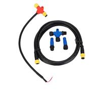 Haofy Kit de Arranque NMEA 2000 Kit Completo de la Red Marina con Cables Troncales de 5 Pines Cables Terminadores de Terminadores para Radios de Fishfinders de Peces GPS Lowrance