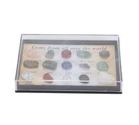Haofy Kit de Colección de Piedras de Roca para Niños|Exquisito Juego de Minerales Educativos Aprendizaje de Ciencias|15 Rocas Pulidas en Caja de Almacenamiento (Conjunto Tres)