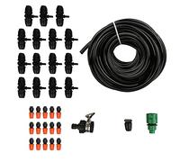 Haofy Kit de de Riego por Goteo de Conexión Rápida de 49,2 Pies, de Riego Automático para Jardín, Invernadero, Césped, Plantas en Macetas