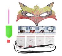Haofy Kit de Escudo Facial de Pintura de Diamante DIY de Estilo Retro con Diamantes de Resina - Perfecto para Fiestas de Disfraces, Bailes de Graduación, Graduaciones - Aumento de Logros y Confianza
