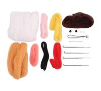 Haofy Kit de Fieltro para Muñeca de Gato, Suministros de Costura DIY, Juego Completo de Herramientas de Fieltro con Aguja Divertida para Accesorios del Día de la Madre, 8 Tiras de de Lana
