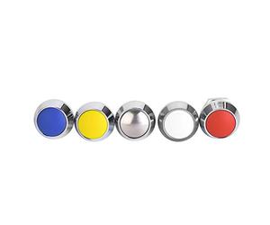 Haofy Kit de Interruptor de Botón de Metal de Reinicio Automático, 12 Mm, 2 A/36 V CC para Reparación de Circuitos (5 Unidades)