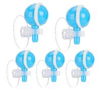 Haofy Kit de Oxigenación de Piedras de Burbujas para Acuario, 5 uds., para Peceras, Piedras de Aire de Plástico Azul con Control Giratorio, Ideal para Mantener la Respiración de los Peces