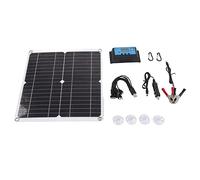 Haofy Kit de Panel Solar Monocristalino de 20 W, 12 V con 21% de Eficiencia y Controlador de Carga de 10 A, de Energía Solar para Exteriores, Vehículos Recreativos y Apartamentos Pequeños