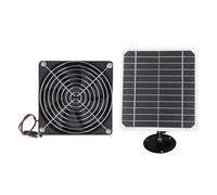 Haofy Kit de Ventilador de Escape Ecológico con Energía Solar para Casa de Mascotas de Tubo Redondo, Ventilador de Ventilación de 6,5 Pulgadas para Uso en Exteriores
