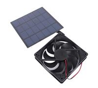Haofy Kit de Ventilador de Panel Solar Compacto de 5 W, Fácil Instalación, Ventilador de Panel Solar Portátil para Casa de Mascotas, Gallinero, Perrera, Invernadero, Potencia Máxima 5 W, Voltaje de