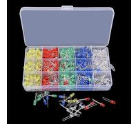 Haofy Kit Surtido de Diodos LED de Ahorro de Energía, 500 Piezas para Pantallas a Color, Larga Vida útil, bajo Voltaje de Calor, 2-3,2 V