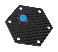 Haofy La Cubierta de La Bocina de Moda del Volante de Fibra de Carbono para 6 Tornillos de Dirección le Al Interior del Automóvil una Nota Estética (Blue)