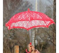 Haofy Lace Blanca Paraguas de Acero Inoxidable J Boda de Acero J de Boda Jing Props Decoración de Fiestas de Novia Elegante Parasol (#2)