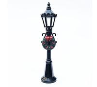 Haofy Lámpara de Calle de Pueblo de Navidad en Miniatura, Modelo de Plástico con Banco de Parque, Farola Decorativa para Jardín de Hadas