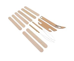 Haofy Lanzaderas para Tejer de Madera de Haya, Juego Completo de Herramientas para Proyectos Variados, para Niños, Adultos y Principiantes