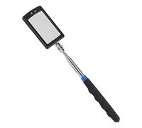 Haofy LED Espejo de Telescópico, Espejo de Inspección con 2 Luces LED y Mango Suave, 360 Grados Giratorio, Longitud Extensible 300-650mm, para Fabricantes de Herramientas, Maquinistas, Inspectores