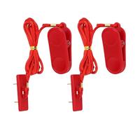 Haofy Llave de Seguridad Universal para Cinta de Correr, Paquete de 2, Interruptor de Parada de Emergencia ABS de Repuesto, 40 X 12,5 Mm, con Correa de Seguridad, Clip Magnético para Gimnasio en Casa,