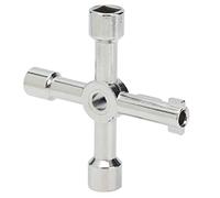 Haofy Llave Inglesa Multifuncional de Aleación de Zinc, Herramienta Manual Portátil 4 en 1 para Válvula de Gabinete, Adecuada para Apertura de Válvula de Medidor de Agua, Triángulo Cuadrado