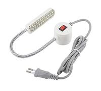 Haofy Luz de máquina de coser 30 LED Bombilla de máquina de coser Lámpara de trabajo con cuello de cisne flexible con base de montaje magnética para banco de trabajo Torno Taladro de prensa(EU)