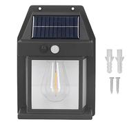 Haofy Luz de Pared de Alambre de Tungsteno Solar, Resistente a la Intemperie IP65 a Prueba de Agua Rango de Iluminación Más Grande Ángulo de Inducción de 120 Grados Accesorios de