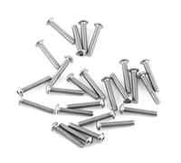 Haofy M3 304 Tornillos con Cabeza Hexagonal de Acero Inoxidable Tuercas Surtido de Arandelas 300 Piezas para Inventos de Bricolaje Botón de Tapa Sujetador de Cabeza Plana para Maquinaria (B: