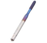 Haofy Macho de Roscar de Rosca Métrica de Alta Dureza con Revestimiento Nano Azul, Diseño de Rosca Recta, Ideal para Reparación de Bicicletas, Fabricado en Acero de Tungsteno, Tamaños M2-M4 (M2.5)