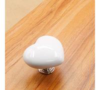 Haofy Manija de Cajón de Cerámica con Forma de Corazón, Elegante Perilla de Aleación de Zinc con Líneas Suaves, un Orificio para Armarios, Armarios, Cajones en Rojo, Amarillo, Rosa y Blanco, Mejora