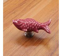 Haofy Manija de Cajón de Cerámica con Forma de, Perilla de Aleación de Zinc, Diseño Elegante para Gabinetes y Guardarropas, 2,17x1,06 Pulgadas (PURPLE)