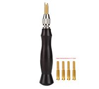 Haofy Máquina Selladora de Bordes de Plegado de Cuero de Sándalo, Apariencia Exquisita, Diseño que Ahorra Mano de Obra, 4 Cabezales Reemplazables de 1,5 a 3 Mm para Artesanos del Cuero