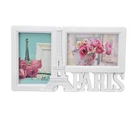 Haofy Marco de Fotos Doble de Plástico 4x6, Marco de Fotos Doble de la Torre Eiffel Marco de Fotos Decorativas Marco de Fotos de Apertura Vertical Y Horizontal Marcos de Mesa de Pared