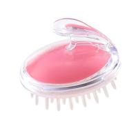 Haofy Masajeador del Cuero Cabelludo, Cepillo de champú, Limpieza Profunda, Limpiador del Cuero Cabelludo con Suave Transparente para Ducha, Herramienta de Masaje Suave Adecuada para (PINK)