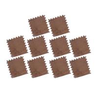 Haofy Mat de Enclavamiento de Peluche Espesado Anti -Slip -Diverse 10pcs para Sala de Juegos de Dormitorio, Espuma EVA/Lujosa 31x30 Cm (Color de café)