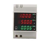 Haofy Medidor de Electricidad Inteligente Monitor de Energía de Prueba Confiable para Voltaje Corriente Frecuencia de Potencia, para Hogares Centros Comerciales, Tipo Carril DIN