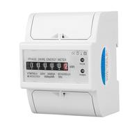 Haofy Medidor Electrónico de KWh con Pantalla LCD 5+1, Medidor de Energía Monofásico de Carril DIN para Medición Precisa de Energía, Adecuado para Edificios Residenciales y Comerciales (20(80) A)