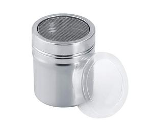 Haofy Mezclador de polvo de acero inoxidable de 1 pieza, tarro de sal y pimienta reutilizable para especias, recipiente para botella de condimentos de cocina, taza de almacenamiento (S)