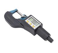 Haofy Micrómetro de Alta Resolución con Pantalla Digital y Cuerpo de Aleación Cromado para una Medición Precisa de Longitud, Diámetro o Espesor para Laboratorio Resolución de 0,001 Mm (0-25 mm)