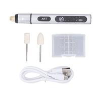 Haofy Mini Amoladora Eléctrica, Herramienta de Pulido Rotativa Recargable, Batería Integrada de 3 Velocidades para Tallar, Pulir, Limpiar y Recortar Uñas con Accesorios