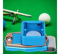 Haofy Mini Caja Compacta para Tiza de Billar con Clip Fijo, Accesorio Deportivo Ligero para Billar (púrpura) (Blue)