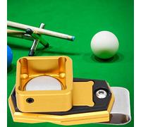 Haofy Mini Caja Compacta para Tiza de Billar con Clip Fijo, Accesorio Deportivo Ligero para Billar (púrpura) (Gold)