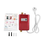 Haofy Mini Calentador de Agua sin Tanque 3800W Caliente con Pantalla Digital LCD G1/2 Punto de Uso Calentador de Agua Eléctrico para Fregadero de Cocina Lavado de Baño Lavado de Manos (rojo)