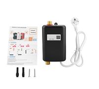 Haofy Mini Calentador de Agua sin Tanque 3800W Caliente con Pantalla Digital LCD G1/2 Punto de Uso Calentador de Agua Eléctrico para Fregadero de Cocina Lavado de Baño Lavado de Manos (BLACK)