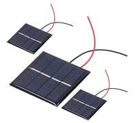 Haofy Mini Células de Panel Solar 3 Piezas 0,45 W Polisilicio con Cable Duradero para Proyectos de Camping y Bricolaje