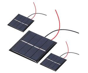 Haofy Mini Células de Panel Solar 3 Piezas 0,45 W Polisilicio con Cable Duradero para Proyectos de Camping y Bricolaje