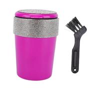 Haofy Mini Cubo de Basura para Escritorio, Pequeño Cubo de Basura de Acero Inoxidable con Diseño Desmontable y Cepillo de Limpieza, para Coche, Oficina y Dormitorio (PURPLE)