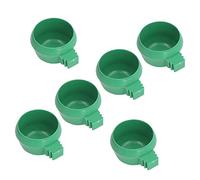 Haofy Mini Cuenco de Agua y Comida para Pájaros, Juego Redondo de Plástico de 25 Uds con Instalación a Presión para Loros Pequeños, Uso Agrícola, Alojamiento para Aves de Corral (S)