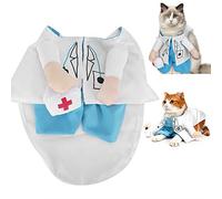Haofy Mini Disfraz Divertido de Médico de Gato, Traje de Vestir para Ropa para Mascotas, Escena Aplicable, Fiestas de Gatos, Blanco, 1 ud. (4)