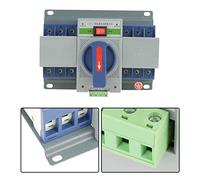 Haofy Mini Disyuntor de Interruptor de Transferencia Inteligente de Doble Potencia para Edificios de Oficinas 1 Pieza 400 V 63 A 3P, Funcionamiento Silencioso, Adecuado para Extinción de Incendios